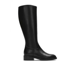 Calvin Klein Women's Botina Almond Toe Casual Tall Riding Boots, Black Size 8M